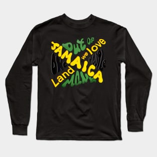 Jamaican motto out of many, one people, land we love, colors colours flag of Jamaica Long Sleeve T-Shirt